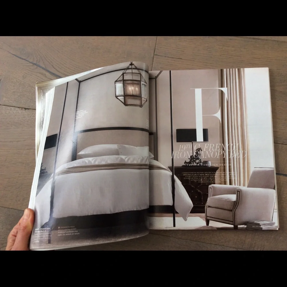 RH restoration hardware catalog table look book